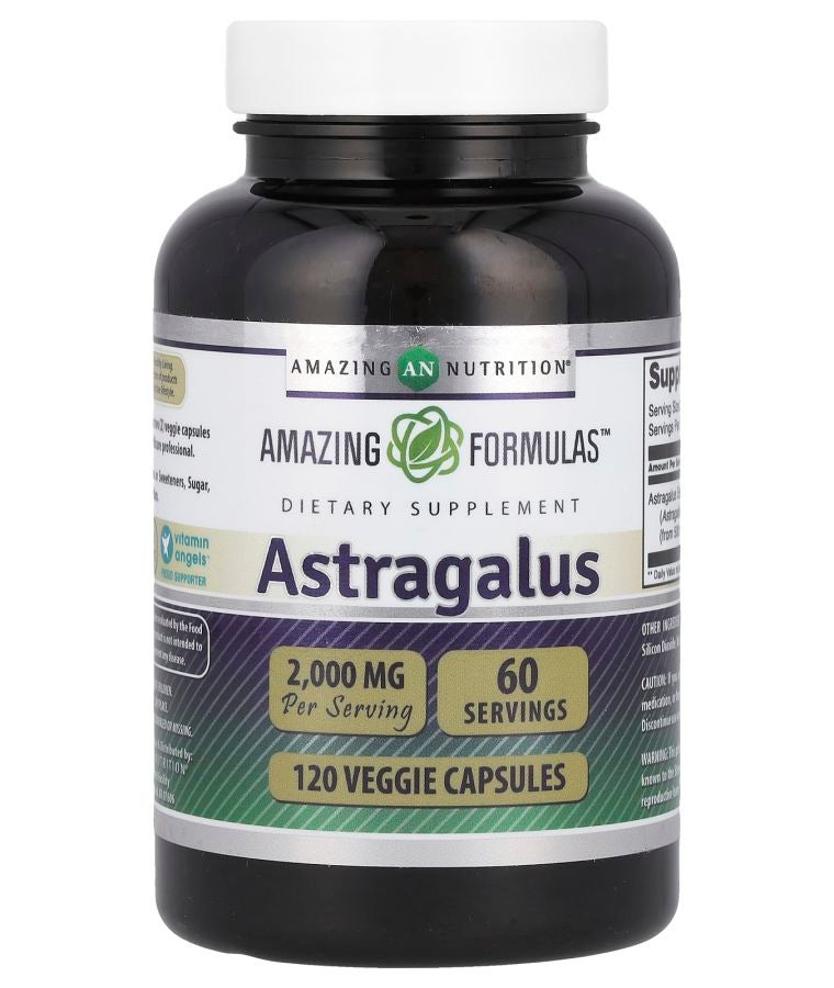 Amazing Nutrition Astragalus 120 Veggie Capsules (1000 mg per Capsule)