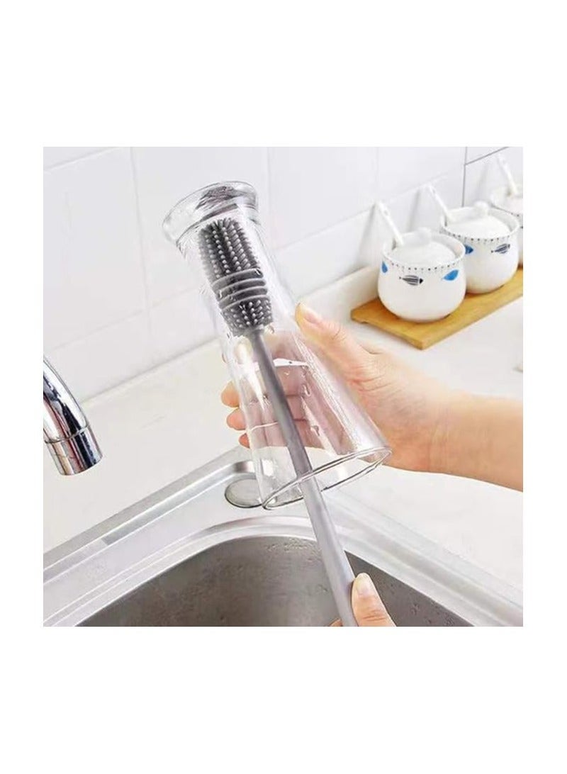Long Bottle and Cup Cleaning Brush – Elegant Gray - Image 2