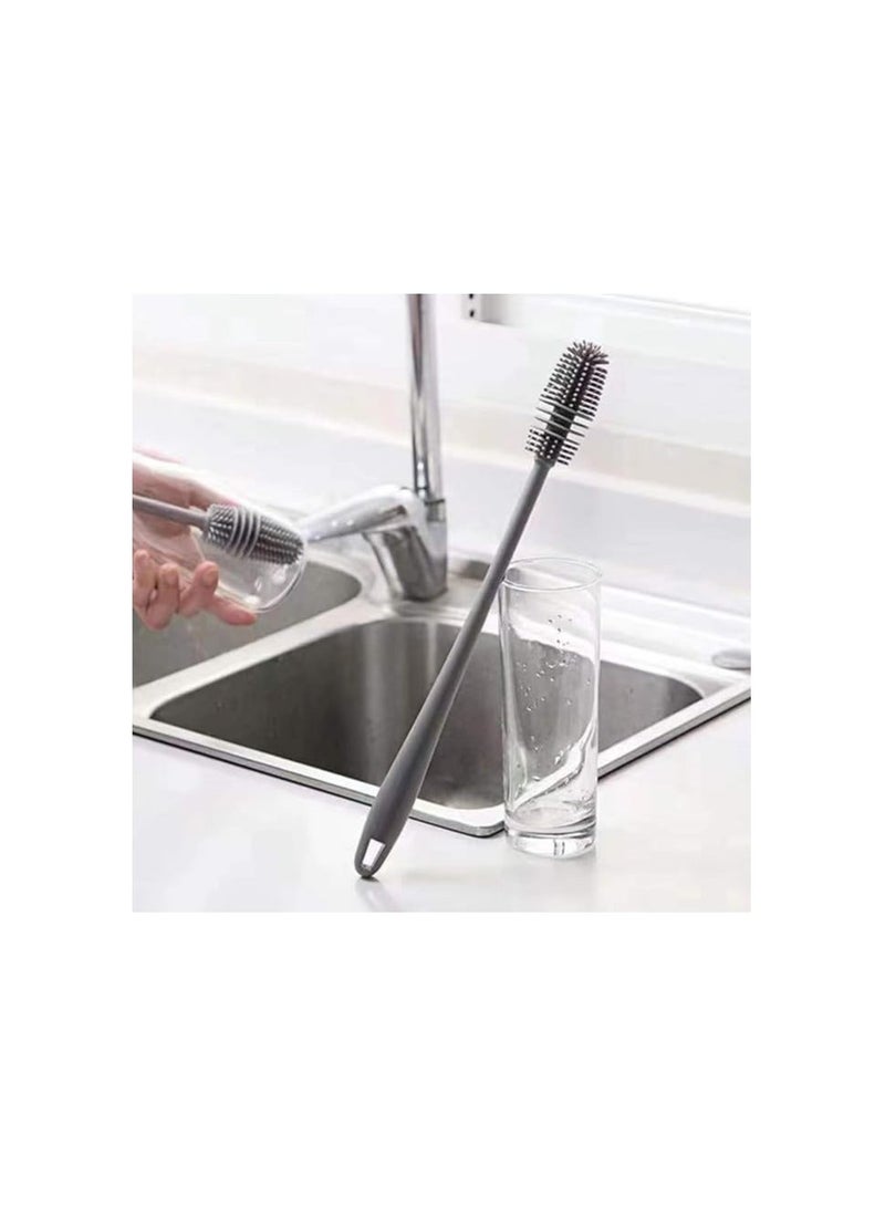 Long Bottle and Cup Cleaning Brush – Elegant Gray - Image 3