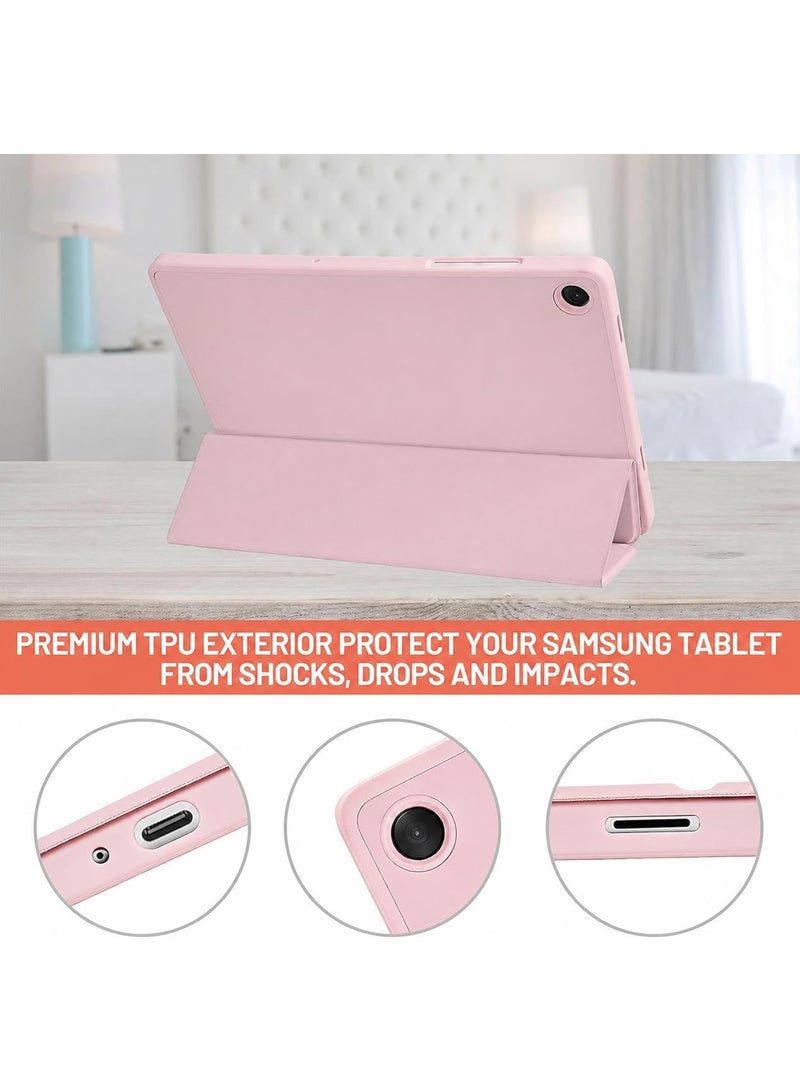 YoYoTech Case for Samsung Galaxy Tab A11+/A11 Plus 2025 Model 11 Inch Case with Pencil Holder Slot,Magnetic Closure-Slim Tablet Cover with Soft Back Auto Wake Sleep Function - Pink - Image 4