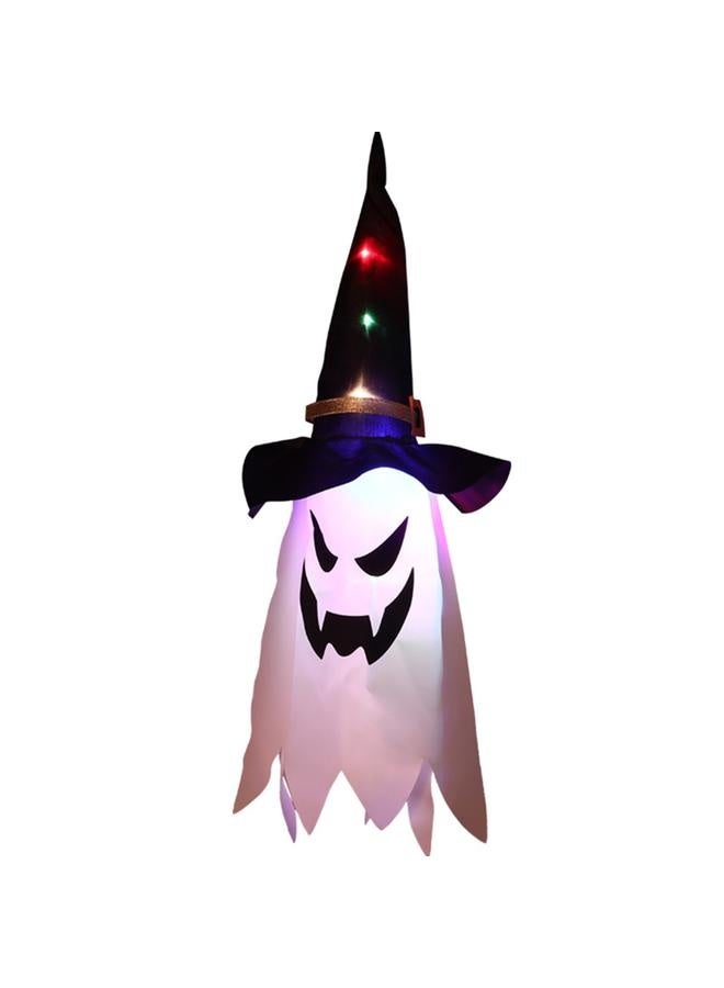 NIBEMINENT 1PC Halloween Witch Hat Hanging Light Ghost Wizard Hat Shaped LED Ghost Lamp Battery-Powered Hanging Flashing Witch Ghost Light Garden Decorative Ghost Lights for Halloween Party Bar Outdoor Decor  - Image 4