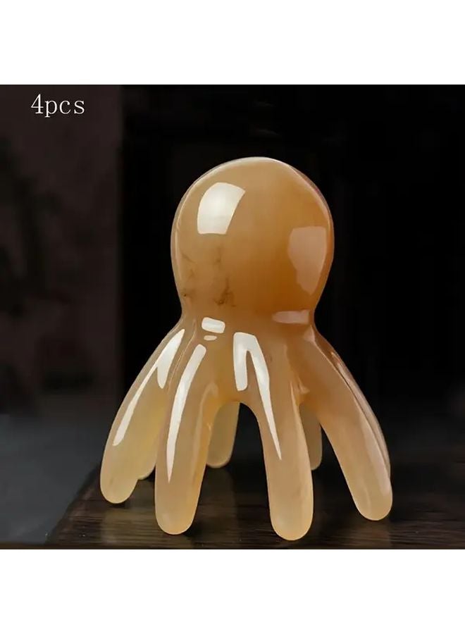 4 قطع مشط تدليك الأخطبوط المحمول KOLL LINK مرن 8 أذرع مدلك فروة الرأس لتخفيف التوتر - Image 1