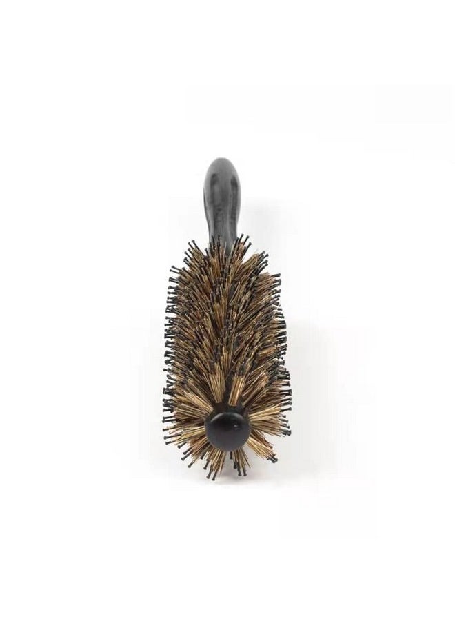 Agoder - Round Hair Brush With Natural Boar And Nylon Bristles Small Volumizing Hair Brush 1.65 Inch Diameter Barrel (12 Rows) - Image 1