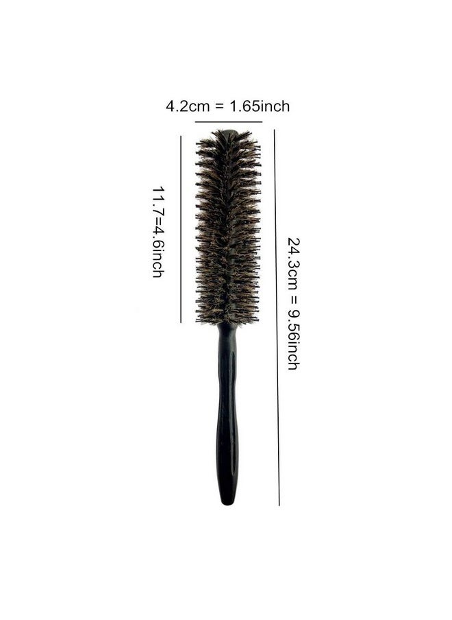 Agoder - Round Hair Brush With Natural Boar And Nylon Bristles Small Volumizing Hair Brush 1.65 Inch Diameter Barrel (12 Rows) - Image 1