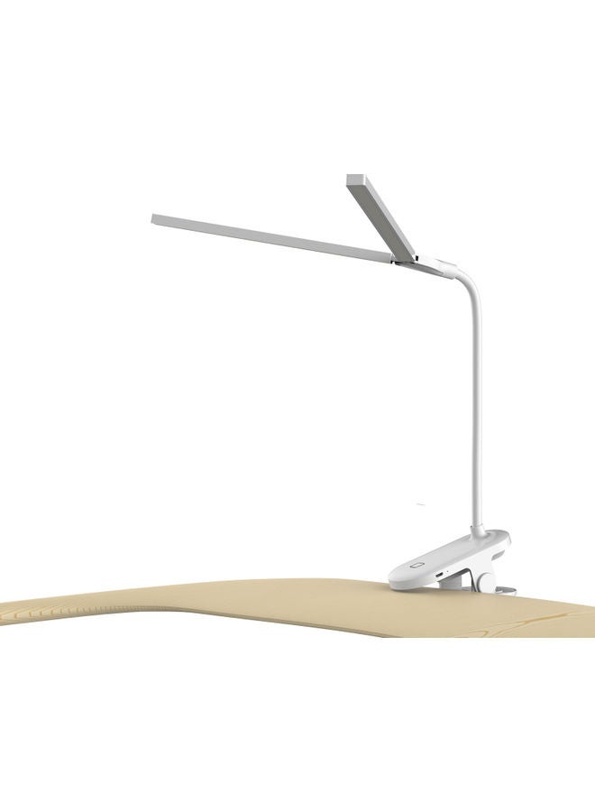 مصباح للمكتب قابل للتمديد مزود بمشبك ومنفذ شحن USB أبيض - Image 4