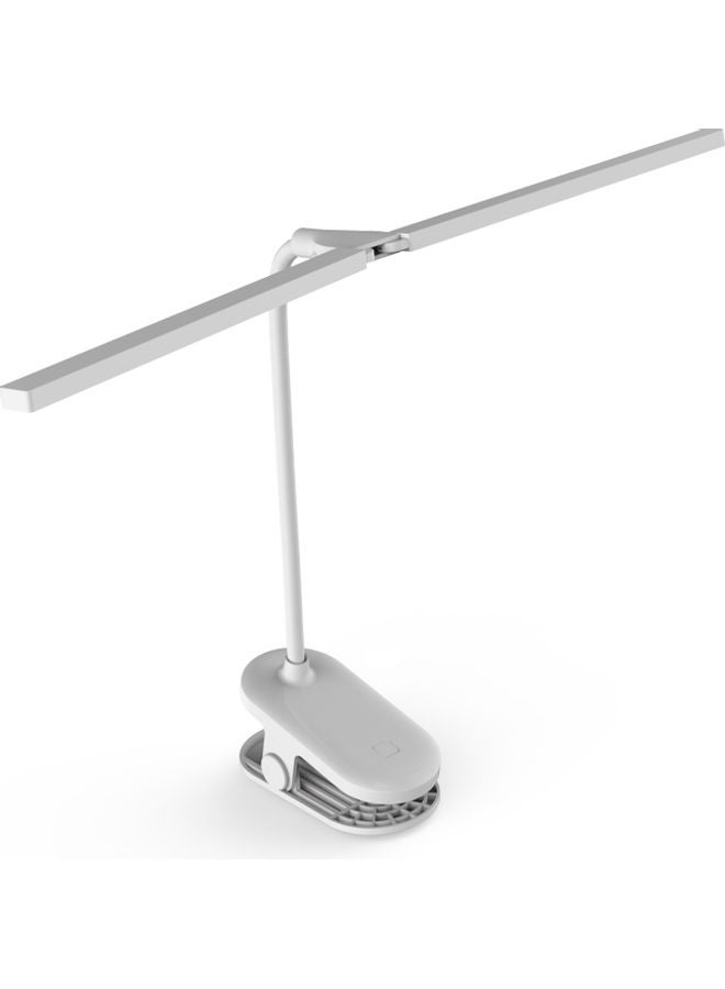 مصباح للمكتب قابل للتمديد مزود بمشبك ومنفذ شحن USB أبيض - Image 3