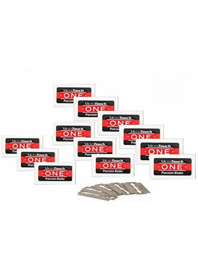 MicroTouch ONE 72 Premium MicroTouch ONE Nostalgic Precision Double Edge Razor Blades - Platinum Stainless Blades Work with Any Safety Razor  - Image 1