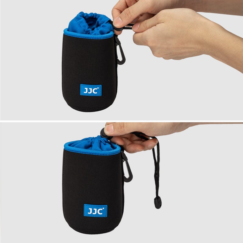 JJC Drawstring Neoprene Camera Lens Pouch Case, Protective Lens Bag for Mirrorless Lenses Up to 3.3 x 5.1 (D X H) for Canon RF 85mm EF-S 18-135mm Sony E 18-105mm E 55-210mm and More - Image 4