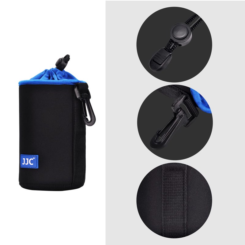 JJC Drawstring Neoprene Camera Lens Pouch Case, Protective Lens Bag for Mirrorless Lenses Up to 3.3 x 5.1 (D X H) for Canon RF 85mm EF-S 18-135mm Sony E 18-105mm E 55-210mm and More - Image 5