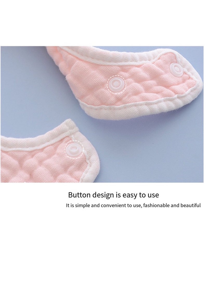 6PCS Cotton Baby Bib Set Children's Gauze Mouth Towel U-Shaped Bib - Image 4