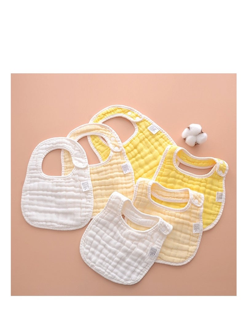 6PCS Cotton Baby Bib Set Children's Gauze Mouth Towel U-Shaped Bib - Image 2