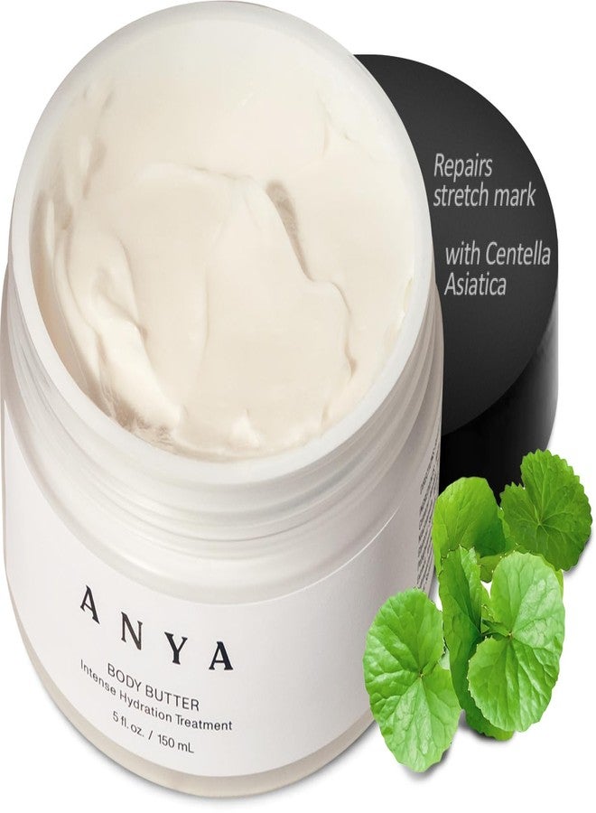 ANYA زبدة الجسم ANYA، 5 أونصة - لوشن إصلاح ومنع علامات التمدد. كريم فائق الغنى تم اختباره من قبل أطباء الجلد، آمن للرضاعة، يحافظ على ترطيب البشرة بعد الولادة. هدايا أساسية لهدايا حفلات استقبال المواليد. - Image 1