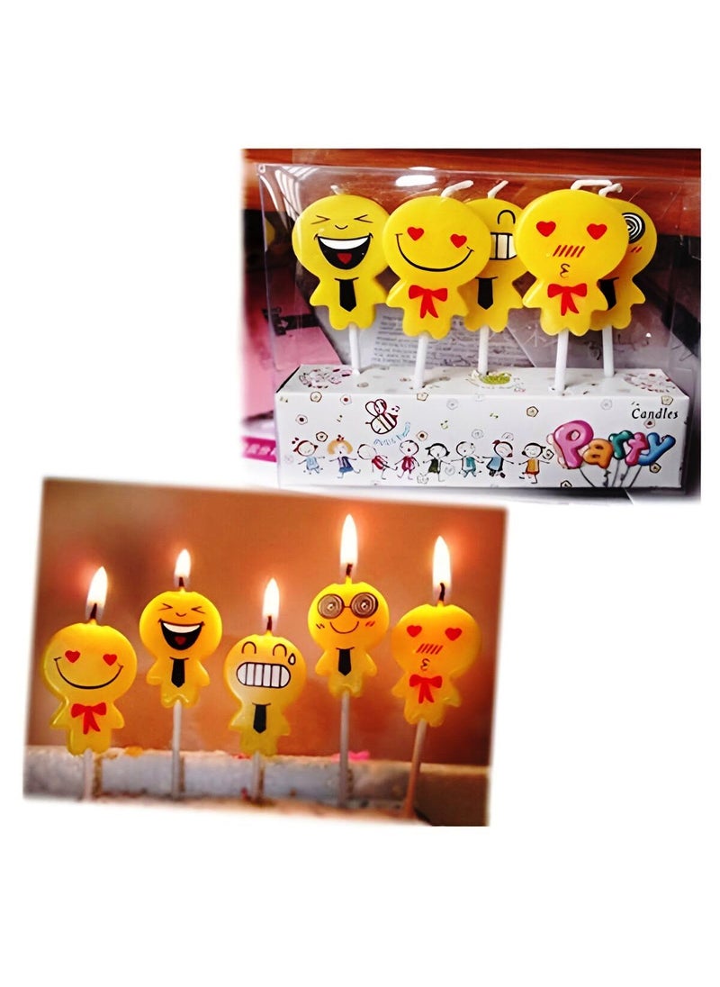 Funcart Funcart Funcar Smiley Candle5pcPack  - Image 3