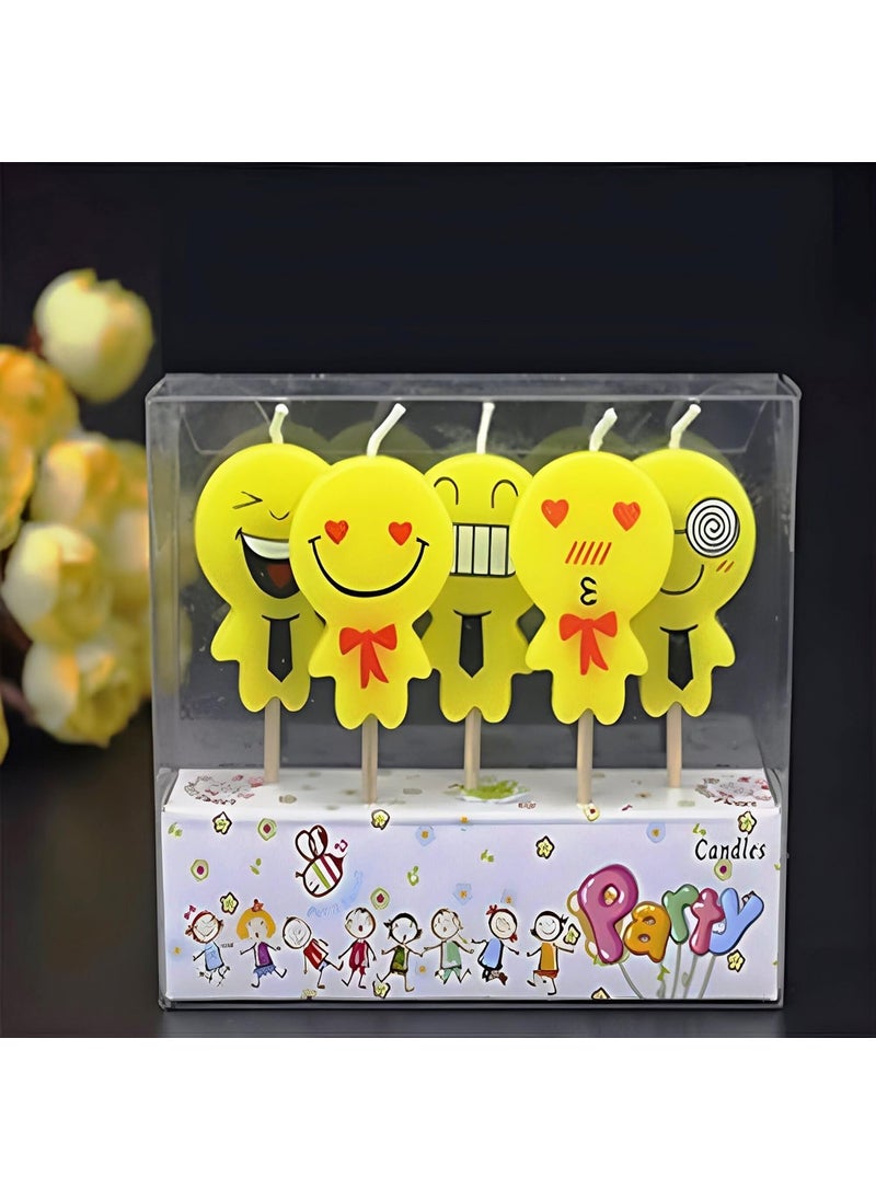 Funcart Funcart Funcar Smiley Candle5pcPack  - Image 4