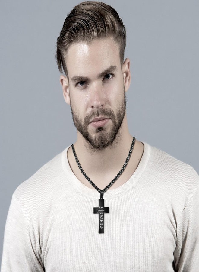 Siifert 12 Pcs Baseball Party Favors Baseball Cross Necklace for Men Cross Necklace for Men Bible Verse I Can Do All Things Stainless Steel Sport Pendant Team Gift - Image 5