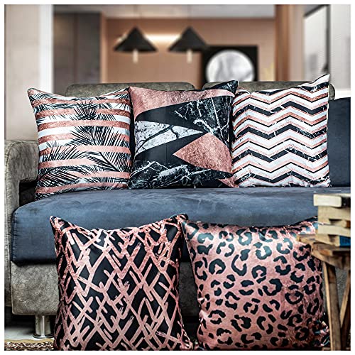 Vendola Microfiber Satin 250TC Cushion Pillow Covers, Classic Copper, Set of 5 (16X16 Inches) - Image 1