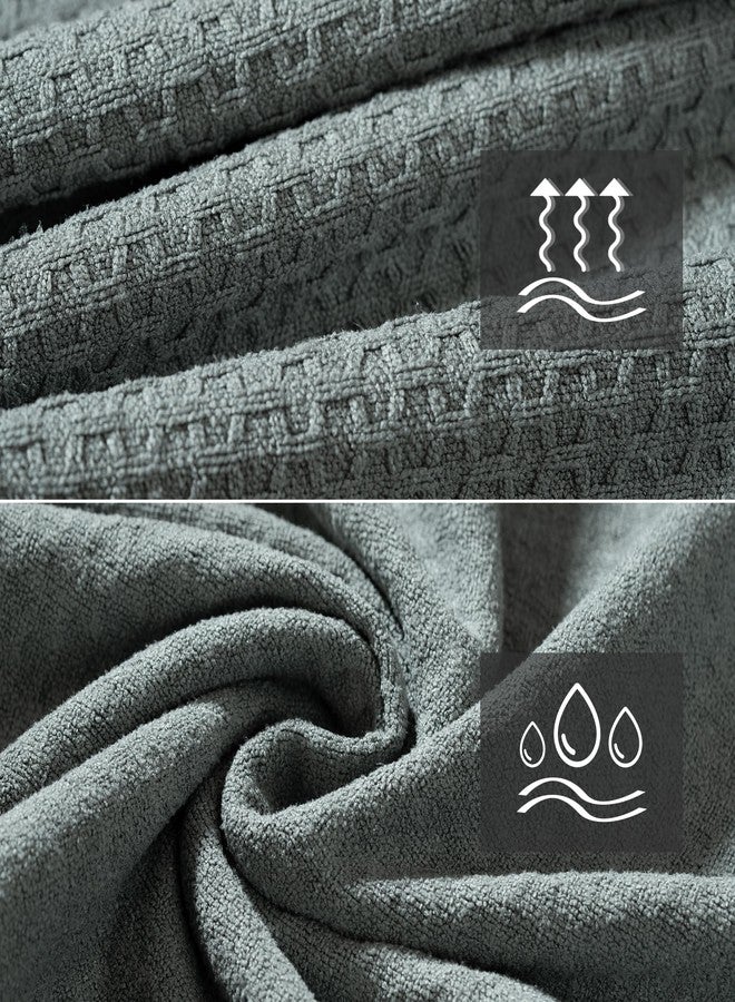 POLYTE Professional Waffle Microfiber Wine Glass Fine Polishing Cloth (18x28, 2 Pack, Gray) - Image 3