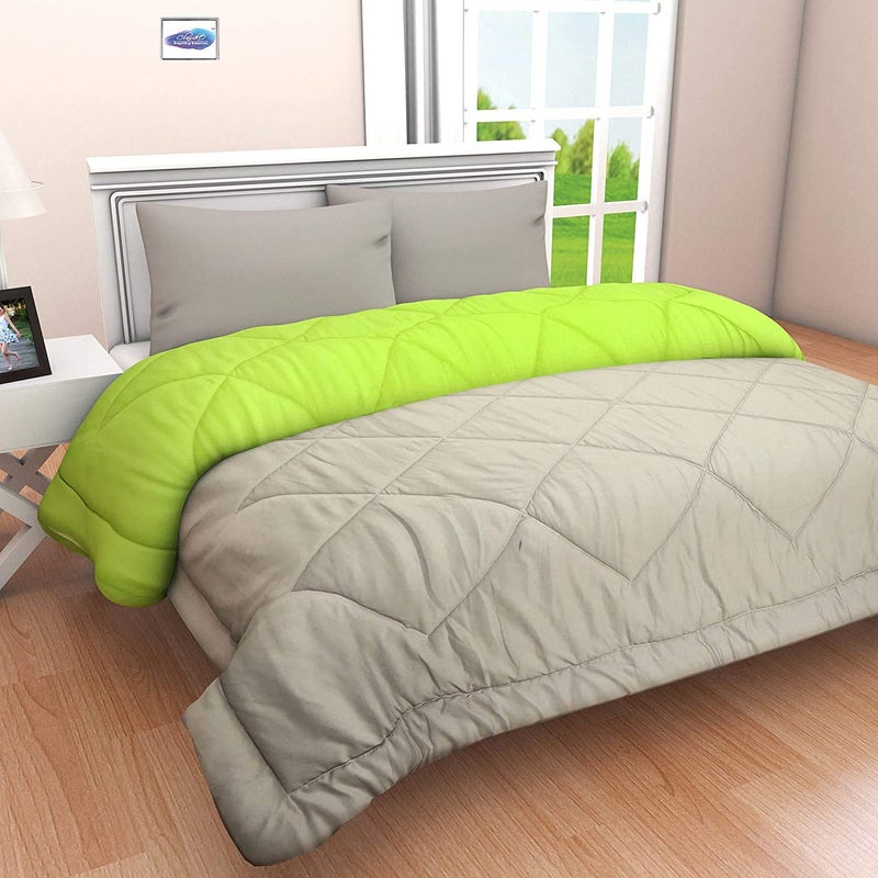 SVT Microfiber 200TC Comforter Single_Green Grey - Image 2