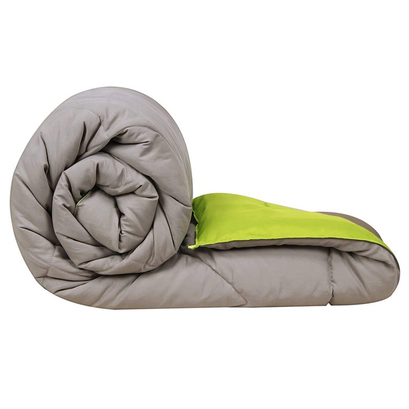 SVT Microfiber 200TC Comforter Single_Green Grey - Image 1