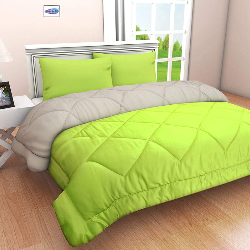 SVT Microfiber 200TC Comforter Single_Green Grey - Image 5