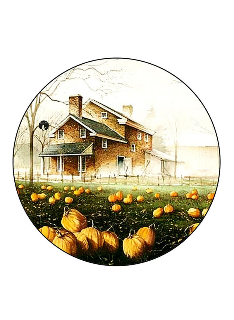 RKN House Printed Mouse Pad Round  Multicolour