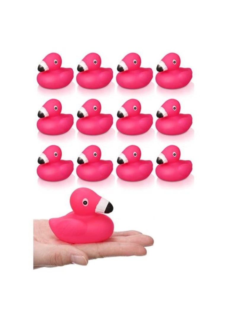 Excefore 12 Pcs Bulk Pink Flamingos Bath Toys for Shower Party Favors Decoration - Image 1