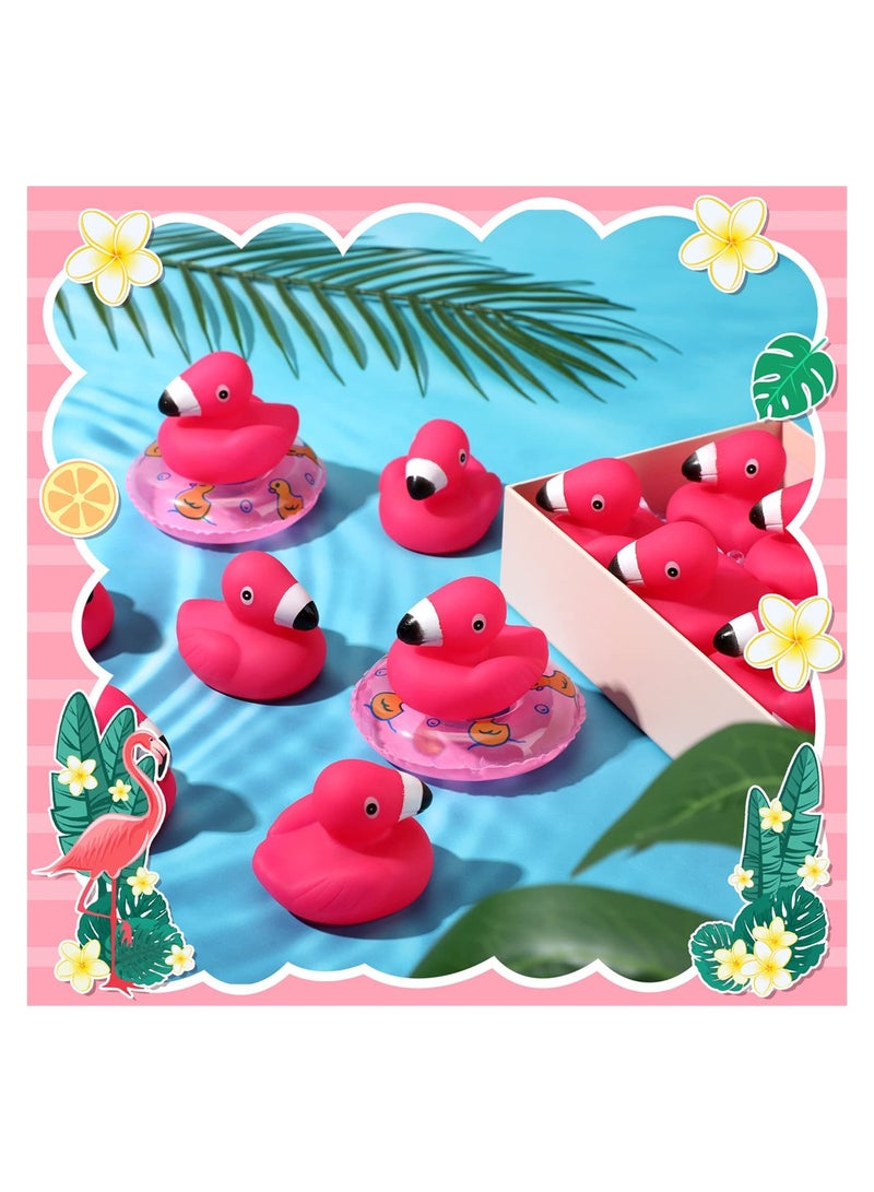 Excefore 12 Pcs Bulk Pink Flamingos Bath Toys for Shower Party Favors Decoration - Image 4