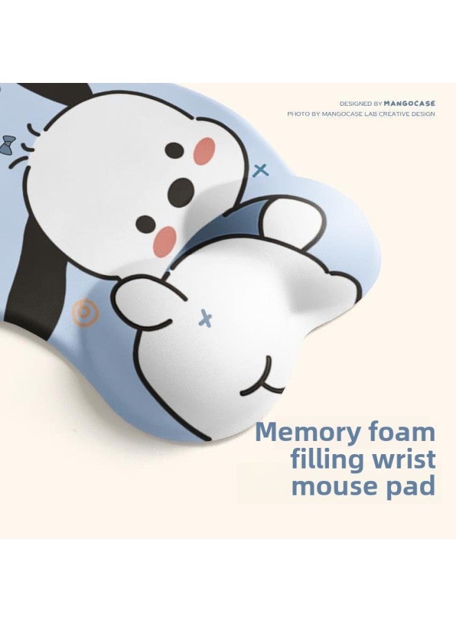 Pacha Dog Wrist Guard Mouse Pad Wrist Guard Table Mat Cute Keyboard Hands Instagram Style Girl's Keyboard Mat Office-pattern:Good Luck Lotus Keyboard Rest  - Image 4