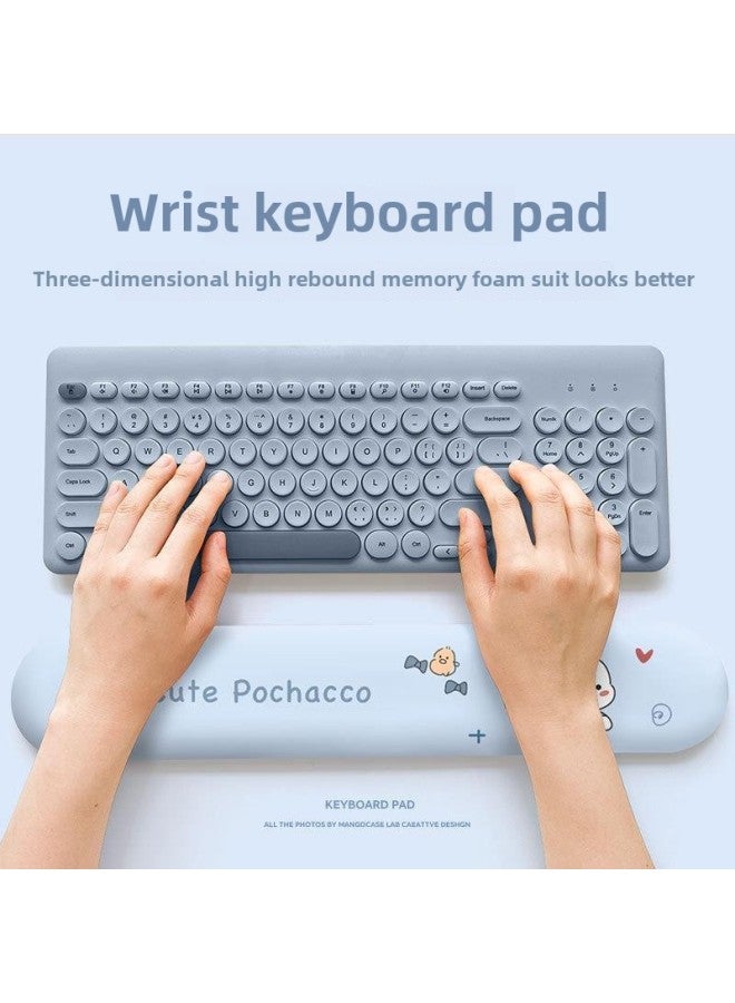Pacha Dog Wrist Guard Mouse Pad Wrist Guard Table Mat Cute Keyboard Hands Instagram Style Girl's Keyboard Mat Office-pattern:Good Luck Lotus Keyboard Rest  - Image 3