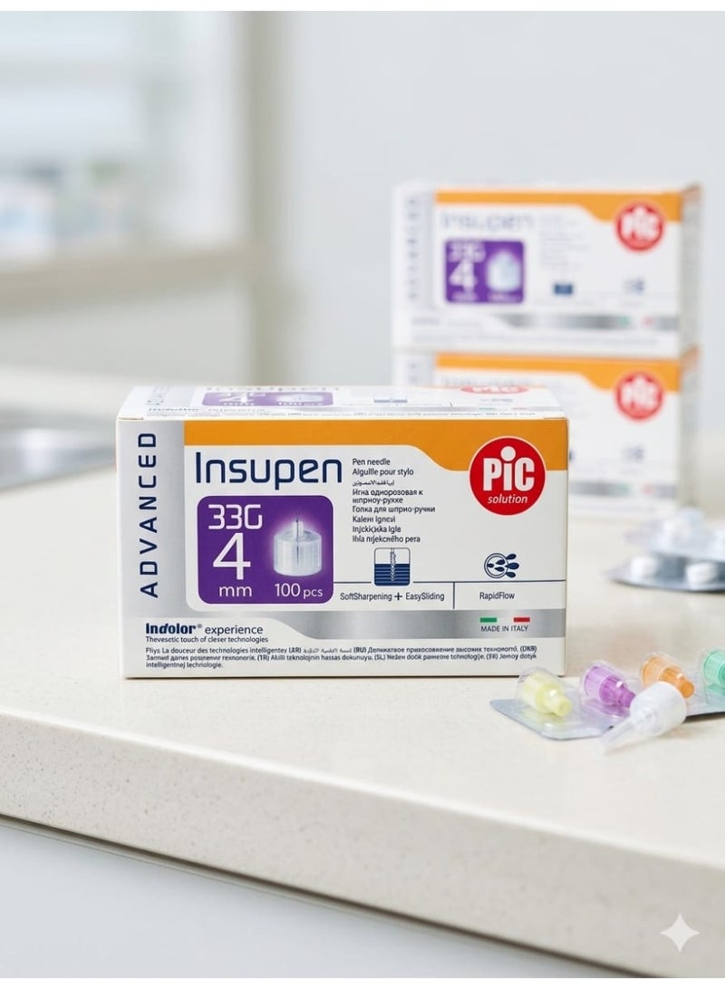 PIC ​Insupen Advanced Insulin  4mm (100 Count) - Image 2