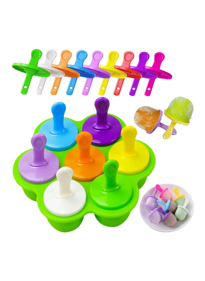 Silicone Popsicle Molds Mini 7-Cavity DIY Ice Pop Mold With Colorful Sticks and Drip-guards Baby Food Storage Container Reusable Non-Stick Food Grade Popsicle Makers - pzsku/ZCDD10D51E0747AF98E7FZ/45/_/1698453586/c5abe346-1799-41af-8f08-3e62d58c03bb