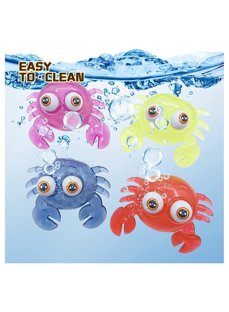 KASTWAVE SYOSI Crab Stress Relief Balls, Gel Water Beads Anxiety Relief Squeezing Balls, Funny Toy Filled with Water Beads, for Kids and Adults, Four Colors, Set of 4 - Image 5