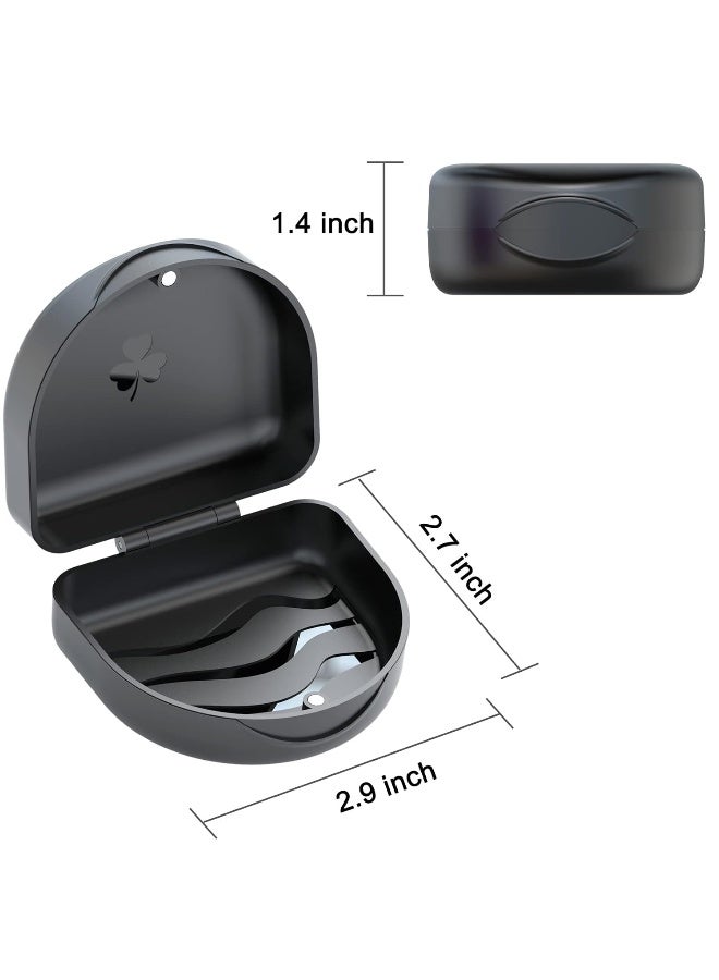 ARGOMAX Aligner Case, Retainer Case, Braces Box, 1 Piece Orthodontic Box, Black. - Image 2