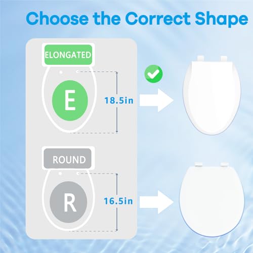 Aünsffer Family Toilet Seat Elongated, Built-in Toddler Potty Training Seat, Baby Toilet lid 2 in 1 Soft Close Quiet with Magnet, Easy Clean PP Material Safe and No Loosen (White Elongated 18.5 Inch) - Image 5
