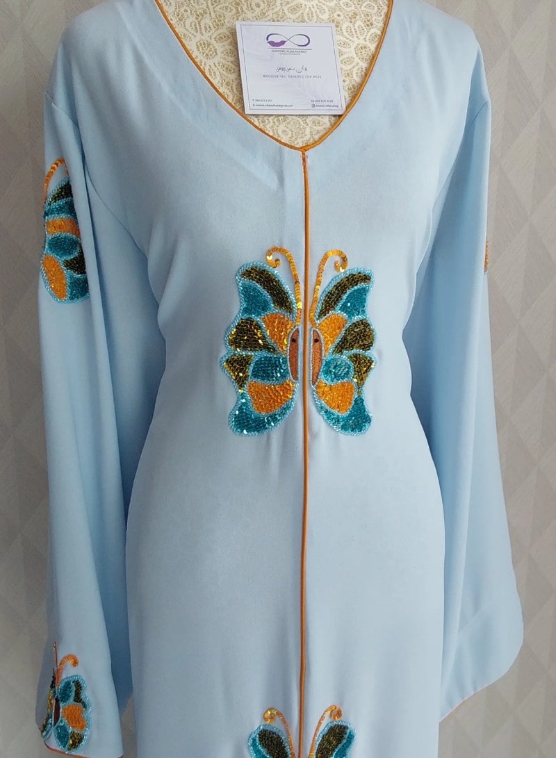 ALREESH ALBANAFSAJI DRESS BLUE