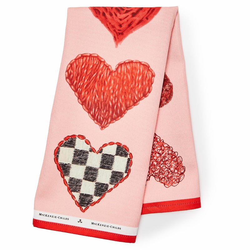 mackenzie childs MACKENZIECHILDS Cotton Dish Towel Cute Decorative Kitchen Dish Towel for Cleaning and Home Decor Heart - Image 2