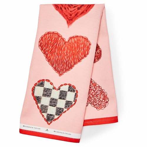 mackenzie childs MACKENZIECHILDS Cotton Dish Towel Cute Decorative Kitchen Dish Towel for Cleaning and Home Decor Heart - Image 1