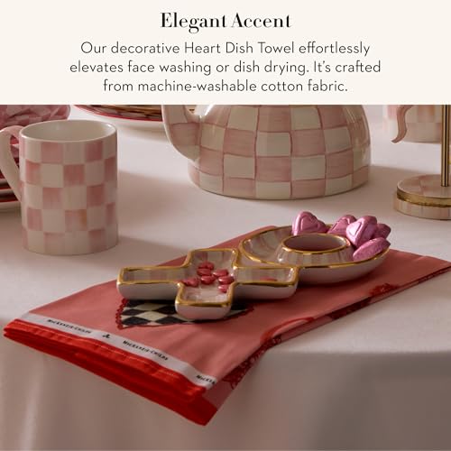 mackenzie childs MACKENZIECHILDS Cotton Dish Towel Cute Decorative Kitchen Dish Towel for Cleaning and Home Decor Heart - Image 3