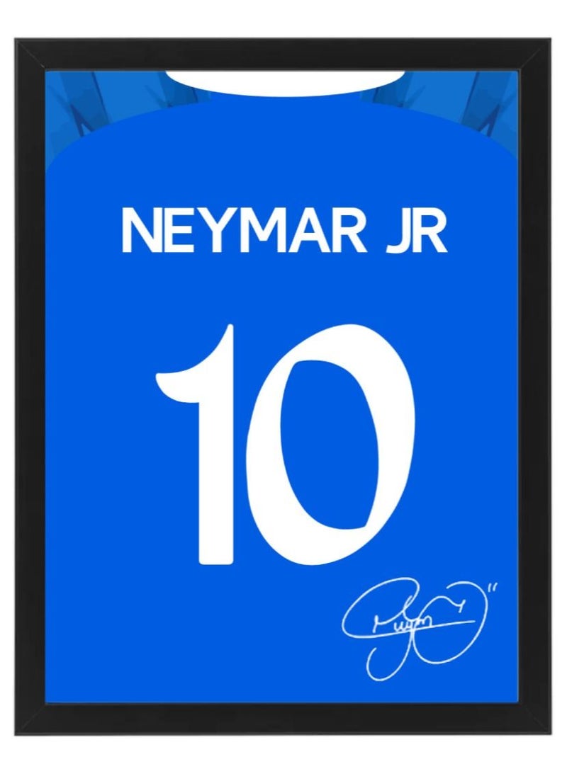 Set of 2, Ronaldo and Neymar - Al Nassr & Al Hilal SFC Autographed Poster with Frame 50x40cm