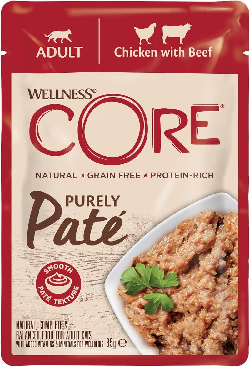 Wellness CORE Purely Pate Pouch Chicken & Beef for Cats 85g - Image 2