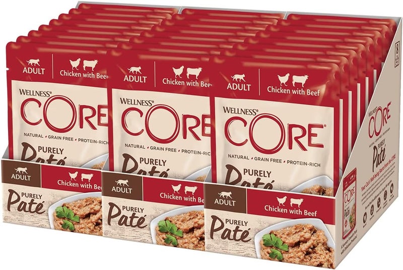 Wellness CORE Purely Pate Pouch Chicken & Beef for Cats 85g - Image 1