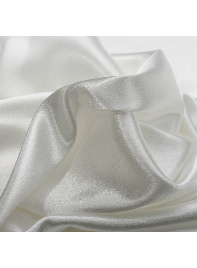 Generic Double-sided Crystal Satin Solid Color Photo Background Cloth Ins Style Jewelry Cosmetics Nail Art Shooting Decorative Props Photography-Body Color:Crystal Satin White 75*100cm