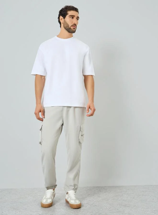 ستايلي Men Oversized Crew Neck Terry T-Shirt