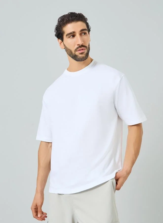ستايلي Men Oversized Crew Neck Terry T-Shirt