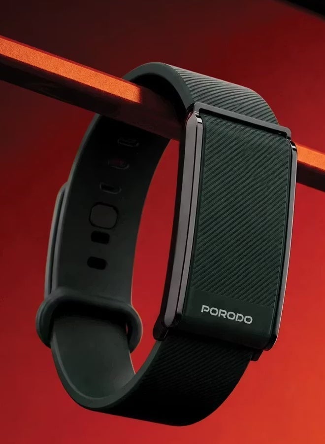 Porodo TrackFit Screenless Smart band Activity Fitness Tracker FULL BLACK - Image 2