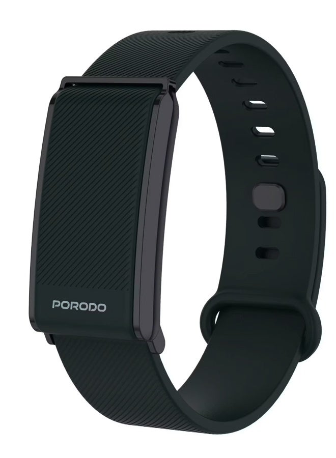 Porodo TrackFit Screenless Smart band Activity Fitness Tracker FULL BLACK - Image 1