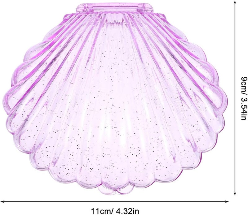 IDEANATEGRATE 5pcs Purple Seashell Candy Boxes Plastic Chocolate Treat Holders Party Favor Containers Wedding Birthday Packaging and Trinket Storage - Image 2