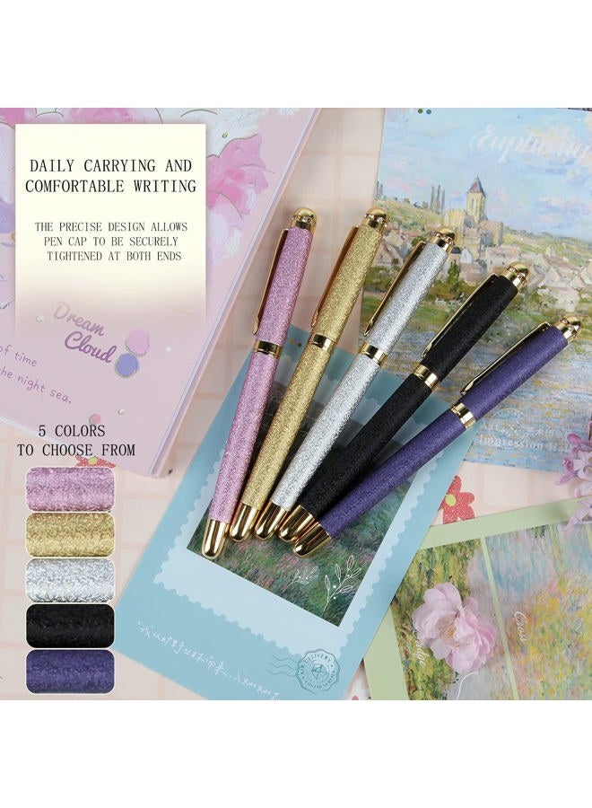 Bociyer Liquid Ink Rollerball Pens, Matte Pen Gift Box, Original German Black refill, Best Ballpoint Pen Gift Set for Women and Teachers, Elite Pen, Signature Pen, Administrative Office (Pink) - Image 3