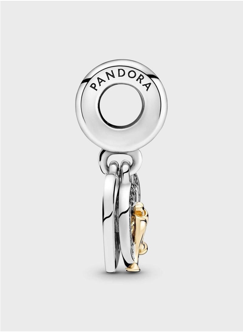PANDORA Two-Tone Happy Anniversary Dangle Charm  - Image 3