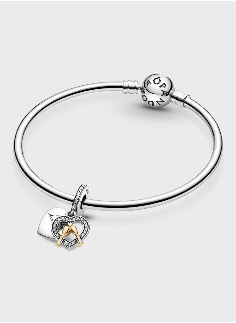 PANDORA Two-Tone Happy Anniversary Dangle Charm  - Image 5